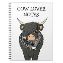 Niedlich Kawaii Emo Cow Notebook