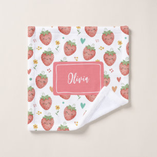 Niedlich Kawaii Erdbeeren Waschlappen