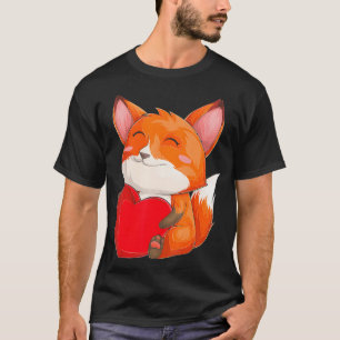 Niedlich Kawaii Fox Wilde Tiere Fox St Valentine T-Shirt