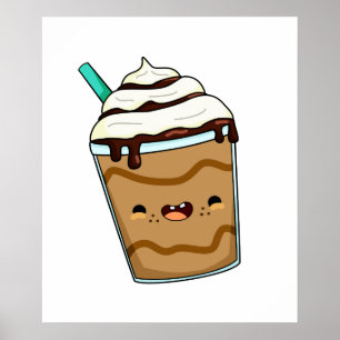 Niedlich Kawaii Frappuccino Poster