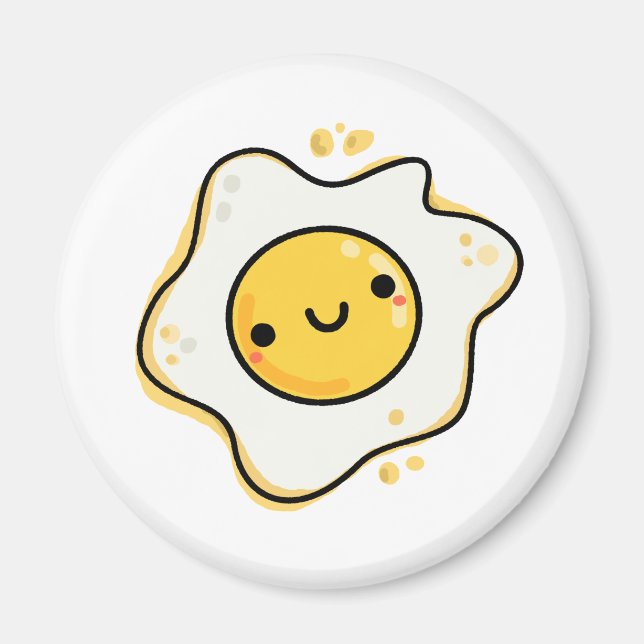 Niedlich Kawaii Fried Egg Magnet (Vorne)
