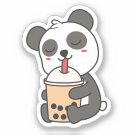 Niedlich Kawaii Funny Panda Boba Sticker