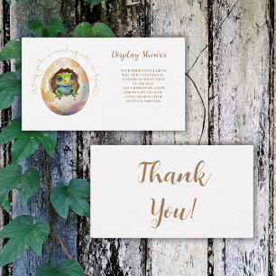 Niedlich Kawaii Gecko Lizard Egg Babydusche Begleitkarte