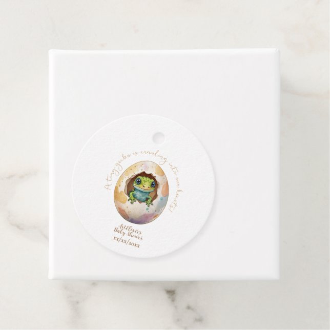 Niedlich Kawaii Gecko Lizard Egg Babydusche Geschenkanhänger (Beispiel)