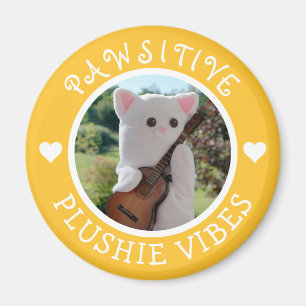 Niedlich Kawaii Gelbe Pawsitive Plushie Vibes Foto Magnet
