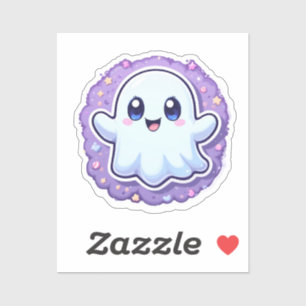 Niedlich Kawaii Ghost Vinyl Sticker - Pastell Hall