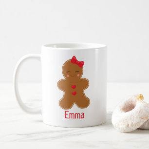 Niedlich Kawaii Gingerbread Personalisierte Tasse