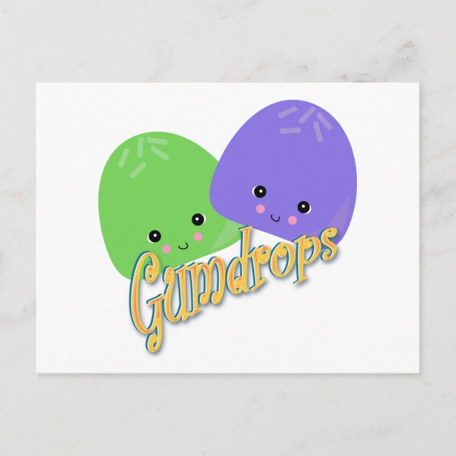 Niedlich Kawaii Gumdrops Postkarte (Vorderseite)