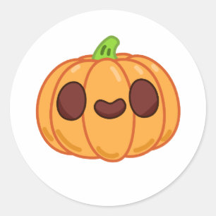 Niedlich Kawaii Halloween Pumpkin Runder Aufkleber