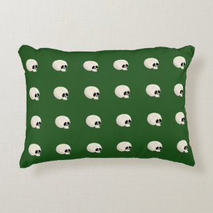 Niedlich Kawaii Halloween Skull Polka Dots dunkelg Dekokissen
