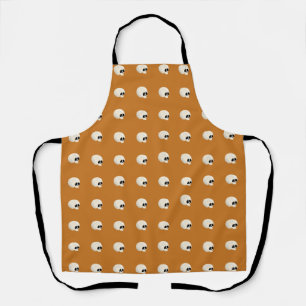 Niedlich Kawaii Halloween Skull Polka Dots orange Schürze
