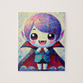 Niedlich Kawaii Halloween Vampire Jigsaw Puzzle