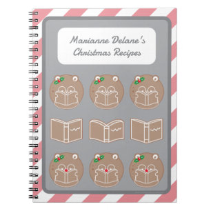 Niedlich Kawaii Hamster Booklover Weihnachtsgesche Notizblock
