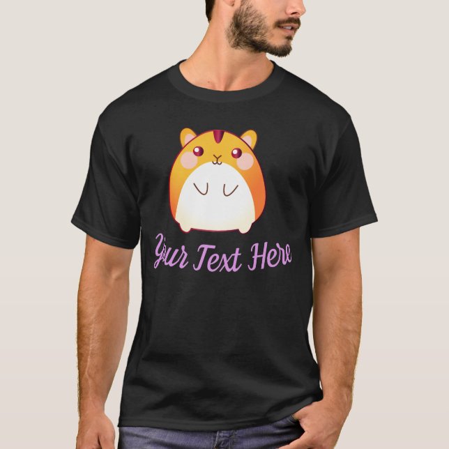 Niedlich Kawaii Hamster Custom T-Shirt (Vorderseite)