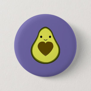 Niedlich Kawaii Happy Liebe Avocado Button