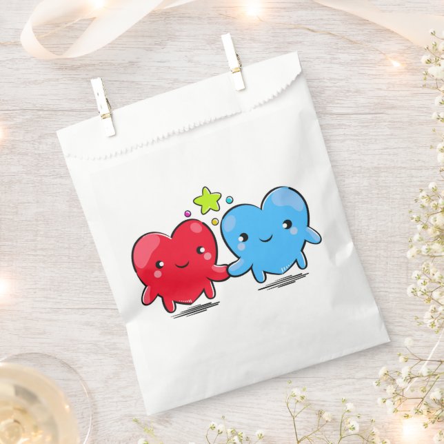 Niedlich Kawaii Hearts Fvor Bag - Liebe & Freundsc Geschenktütchen (Ausgeschnitten)