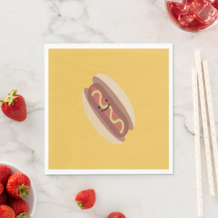 Niedlich Kawaii Hot Dog Serviette