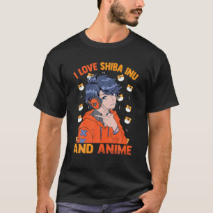 Niedlich Kawaii - I Liebe Shiba Inu and Anime - Ot T-Shirt