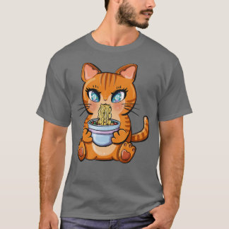 Niedlich Kawaii Japanisch Anime Cat Ramen Gift T-Shirt
