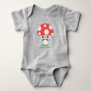 Niedlich Kawaii Japanisch Kinoko Mushroom Panda  Baby Strampler
