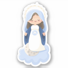 Niedlich Kawaii Jungfrau Mary Sticker