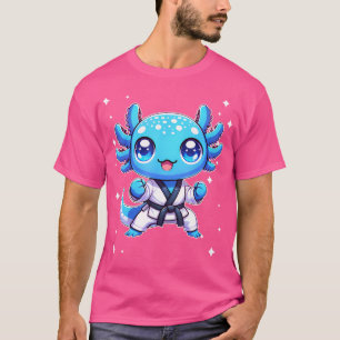 Niedlich Kawaii Karate Axolotl Martial Arts T-Shirt