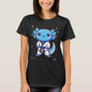 Niedlich Kawaii Karate Axolotl Martial Arts T-Shirt