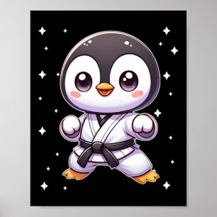 Niedlich Kawaii Karate Penguin Kampfkunst 1 Poster