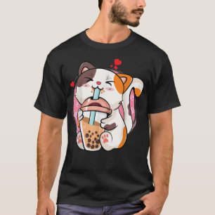 Niedlich Kawaii Katze Boba Blubble Milk Tee Anime
