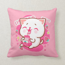 Niedlich Kawaii Katze Japanisch Erdbeermilch