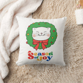 Niedlich Kawaii Katze Weihnachtsfeiertag Jahreszei Kissen