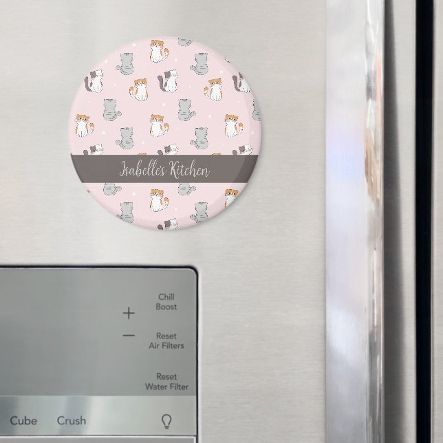 Niedlich Kawaii Katzen Personalisiert Magnet (In Situ (Kühlschrank))