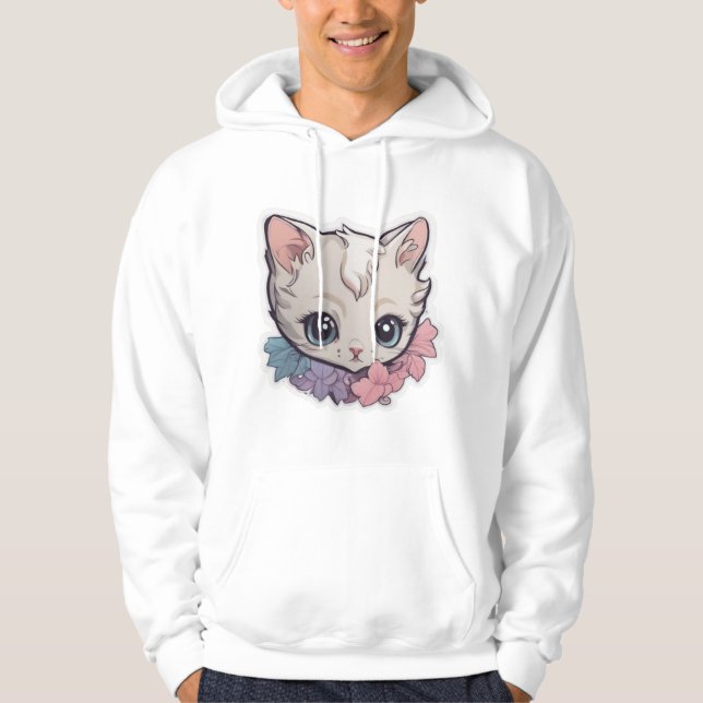Niedlich Kawaii Kitten 1 Hoodie (Vorderseite)