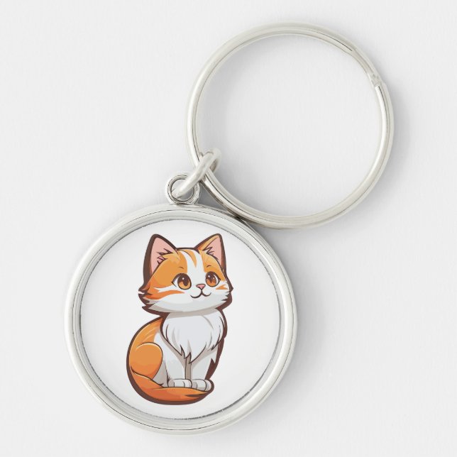 Niedlich Kawaii Kitten Schlüsselanhänger (Vorne)