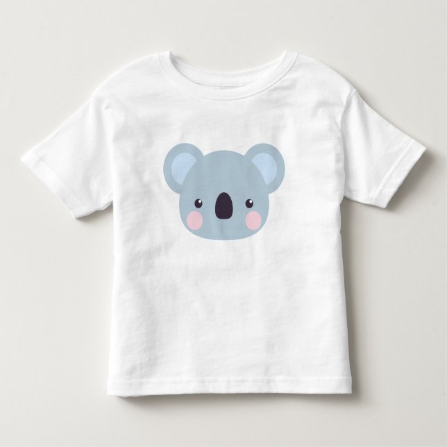 Niedlich Kawaii Koala Face Baby Bodysuit Kleinkind T-shirt (Vorderseite)