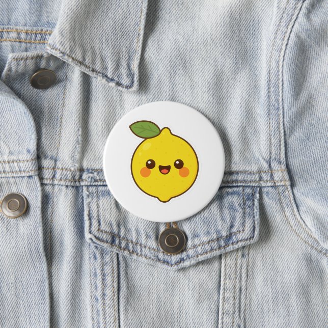 Niedlich Kawaii Lemon Button (Beispiel)