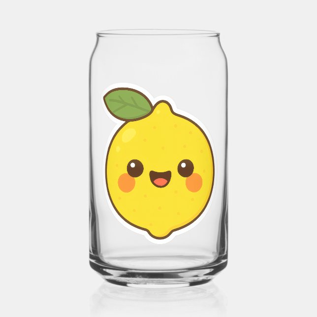Niedlich Kawaii Lemon Dosenglas (Rückseite)