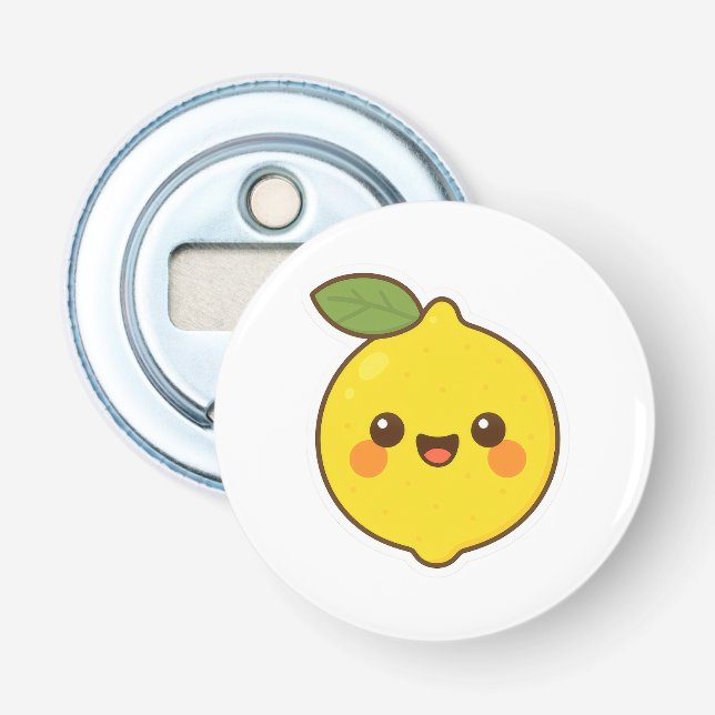 Niedlich Kawaii Lemon Flaschenöffner (Vorderseite)