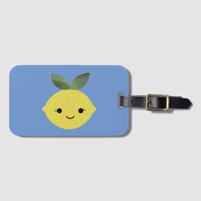 Niedlich Kawaii Lemon Gepäckanhänger (Vorderseite (Horizontal))