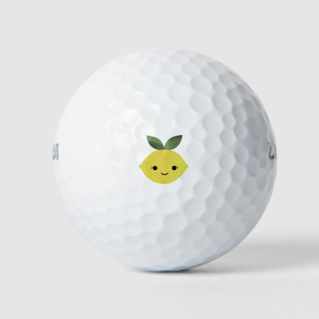 Niedlich Kawaii Lemon Golfball (Vorderseite)