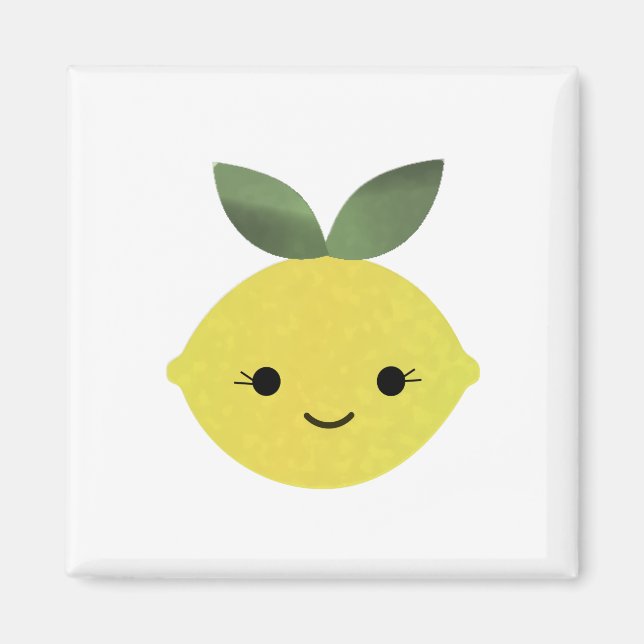 Niedlich Kawaii Lemon Magnet (Vorne)