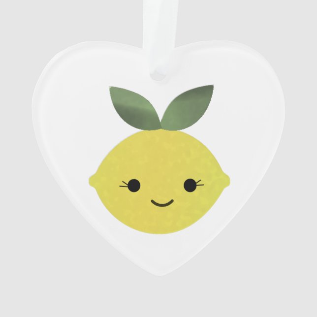 Niedlich Kawaii Lemon Ornament (Rückseite)