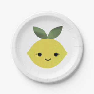 Niedlich Kawaii Lemon Pappteller