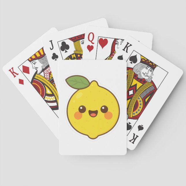 Niedlich Kawaii Lemon Spielkarten (Rückseite)