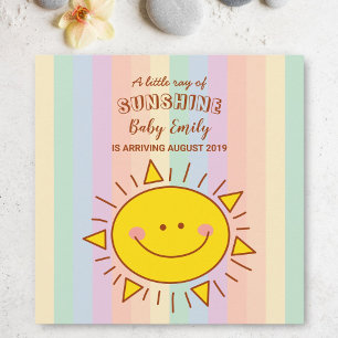 Niedlich Kawaii Little Rainbow Sunshine Baby Anrei Ankündigung