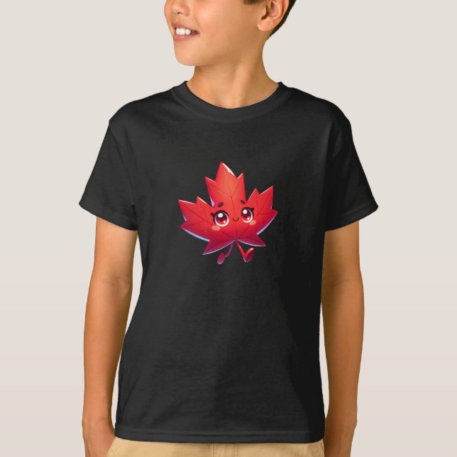 Niedlich Kawaii Maple Leaf | Kanada T-Shirt (Vorderseite)