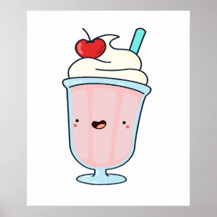 Niedlich Kawaii Milkshake Poster