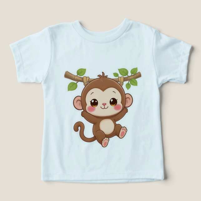 Niedlich Kawaii Monkey (Design Vorderseite)