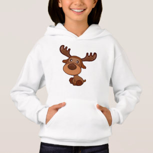 Niedlich Kawaii Moose Elk Deer Funny Alaska Moose Hoodie
