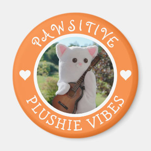 Niedlich Kawaii Orange Pawsitive Plushie Vibes Fot Magnet